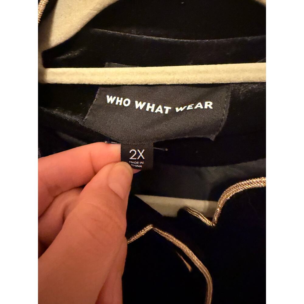 Who What Wear Velvet Jacket/ Blazer Size 2X - Picture 3 of 4